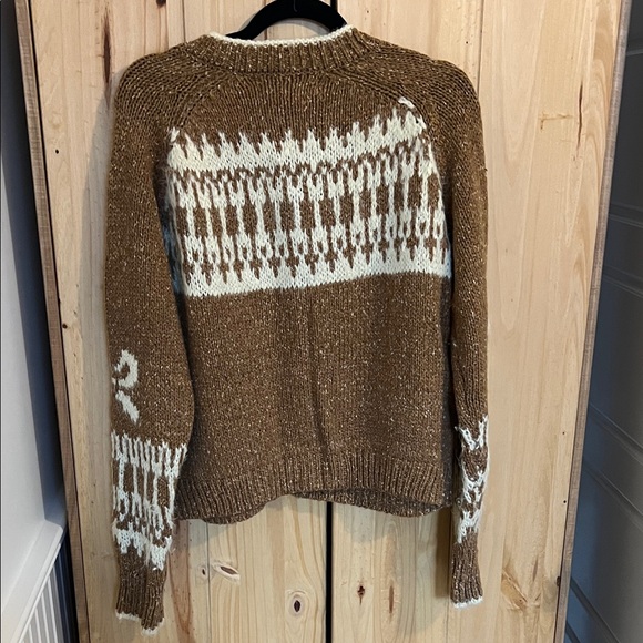 Kimchi Blue Brown and Cream Swan Cardigan - Picture 5 of 6